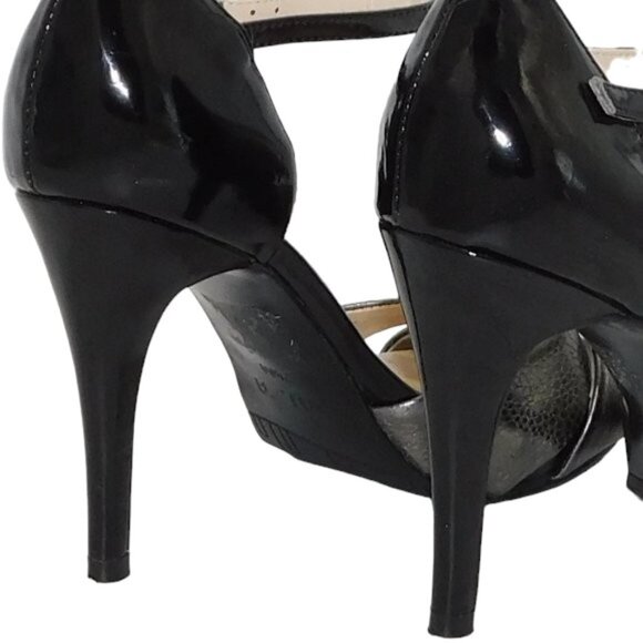 Unisa "Dedra" Black/Grey Patent Open Toe Heel - Picture 9 of 14